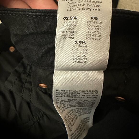 Mother Denim Black The Looker Not Guilty Black Skinny Jeans Size 32 Stretch - Picture 14 of 14